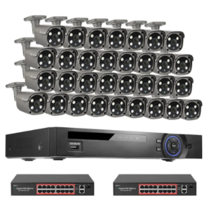 32CH HD 5MP POE apsaugos kamerų sistemos komplektas + 4TB NVR